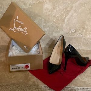Authentic Christian Louboutin Black Patent Pumps